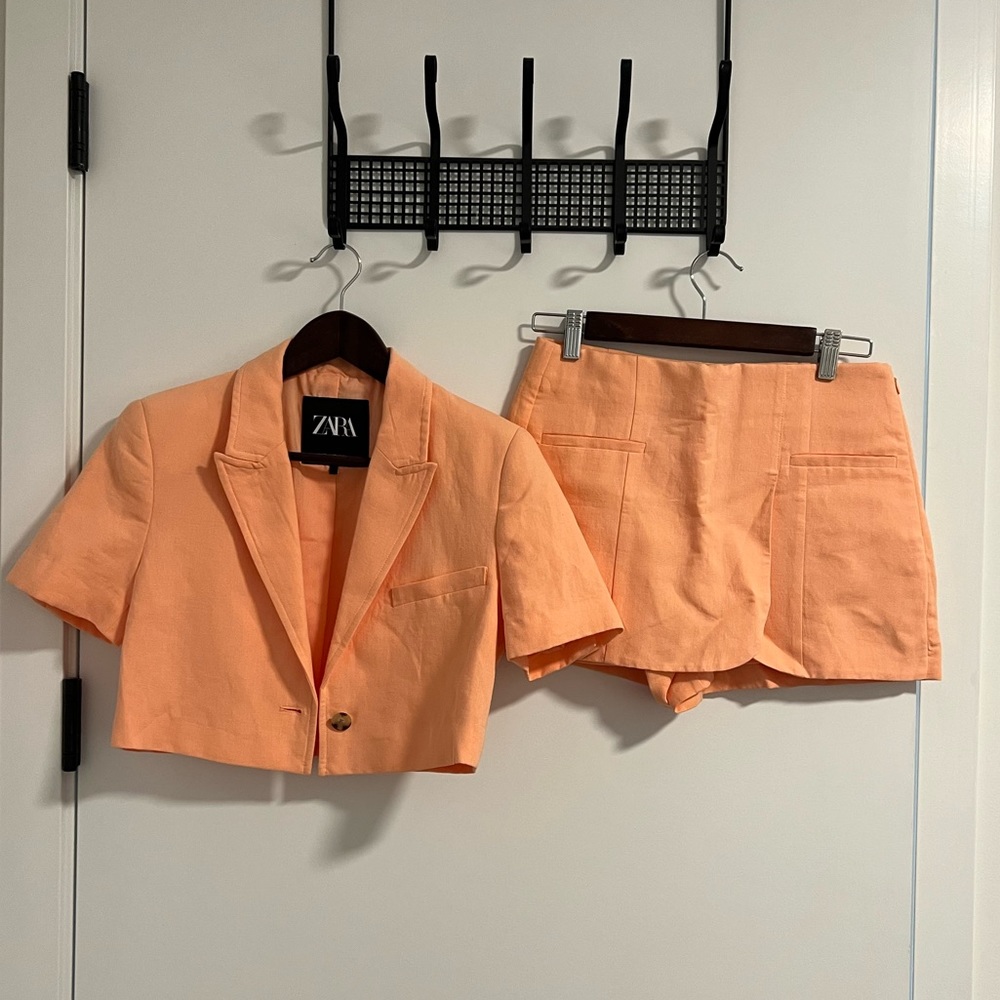 Zara cropped blazer & skort set